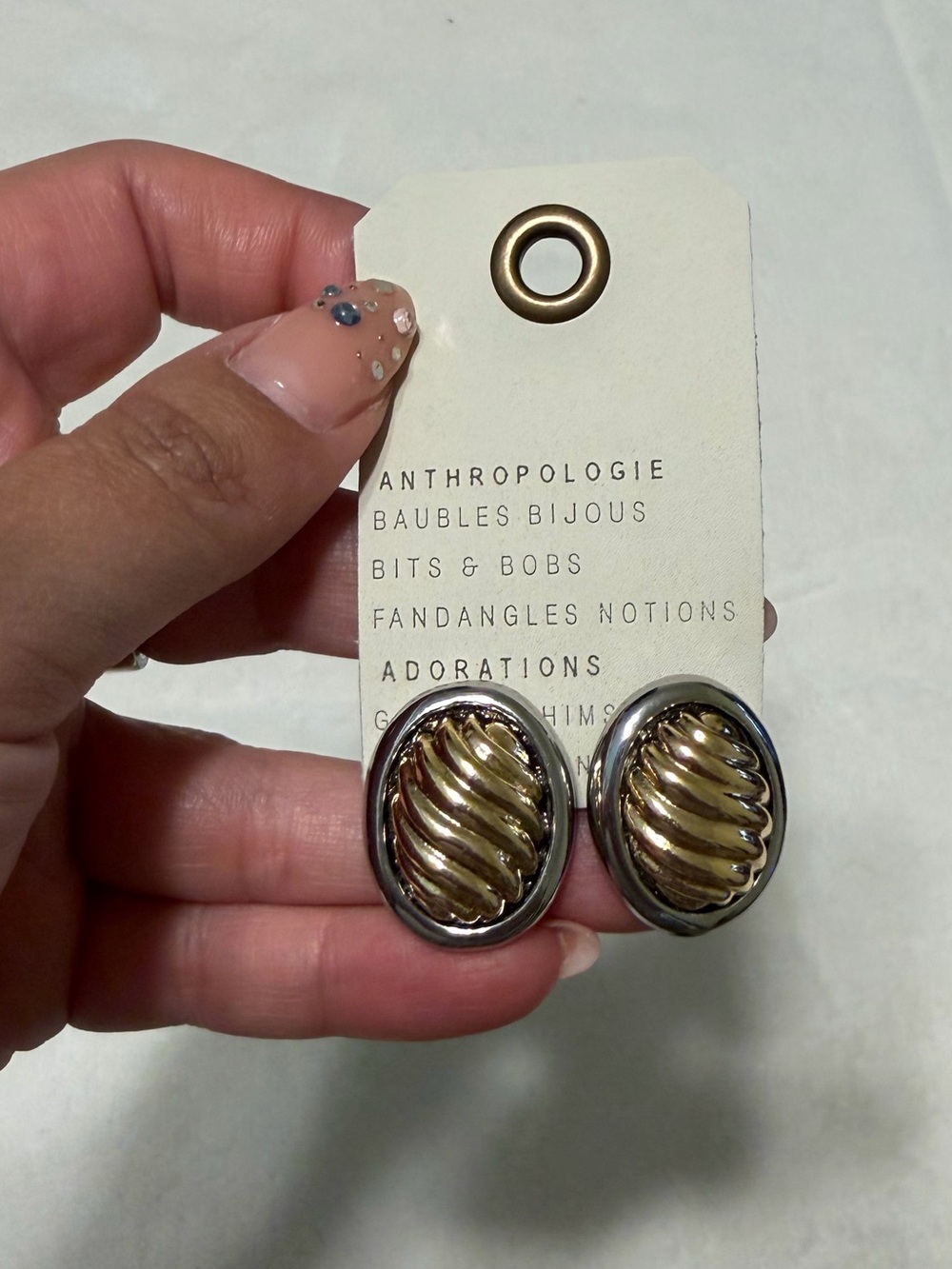 NWT Anthropologie Gold + Silver Earrings